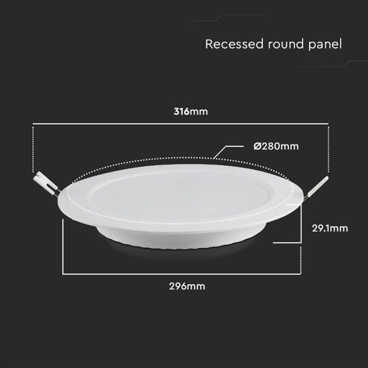 panou led 24w incorporabil 6400k