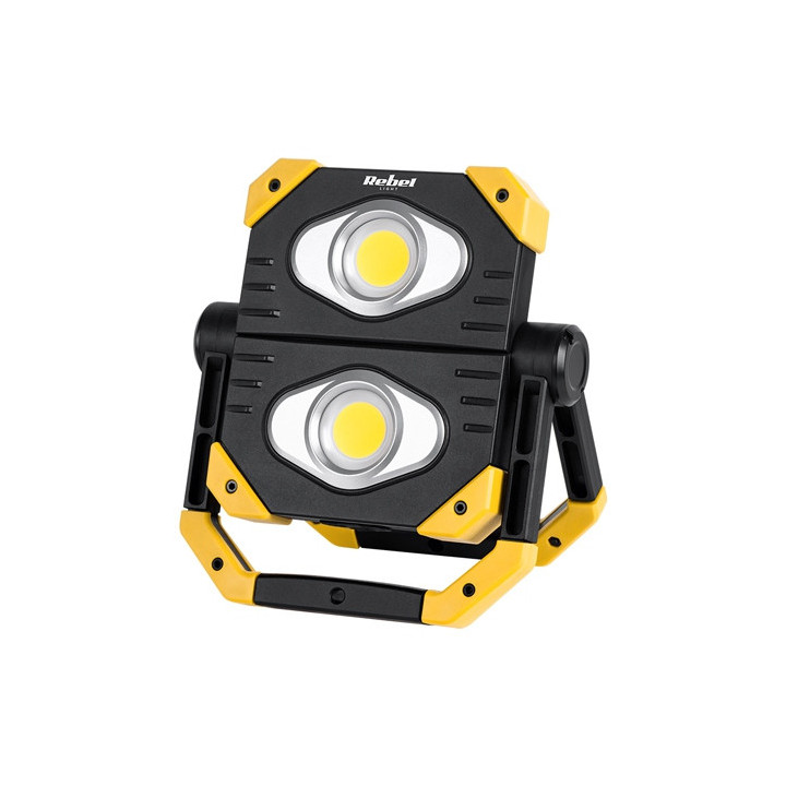 reflector led 2x 9.5w cob acumulator 3.7v 5ah rebel