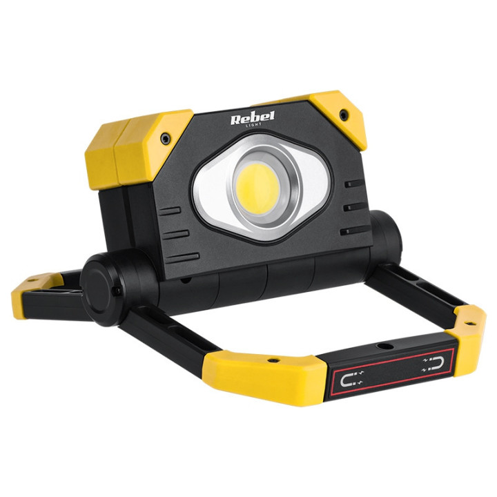 reflector led 2x 9.5w cob acumulator 3.7v 5ah rebel