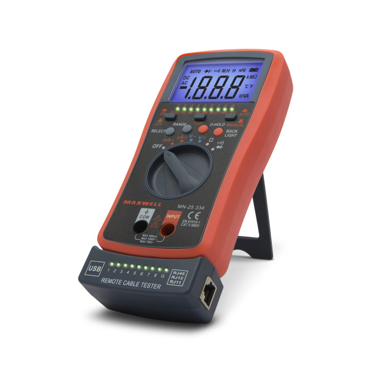 multimetru digital automat, cu tester cablu