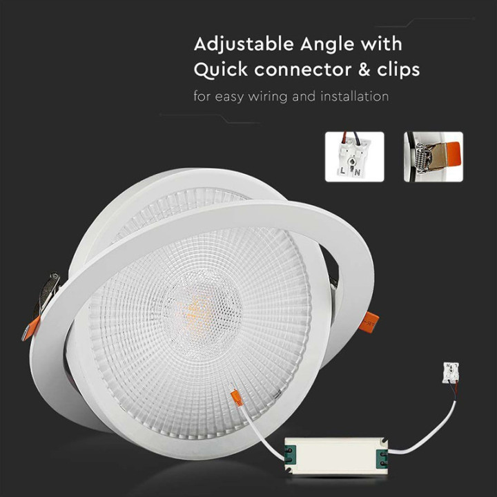 panou led unghi reglabil 30w 4000k alb neutru