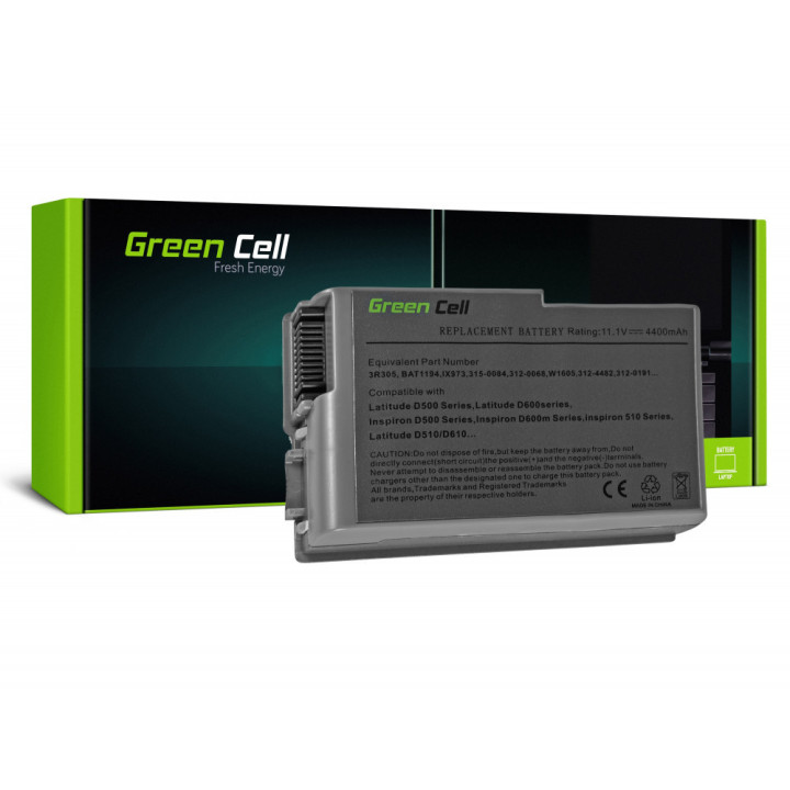 baterie laptop dell latitude d500 d505 d510 d520 d530 d600 d610  4400mah  de23 green cell