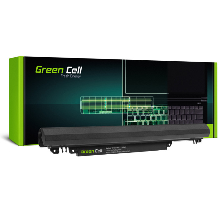 baterie laptop lenovo ideapad 110-14ibr 110-15acl 110-15ast 110-15ibr  2200mah  le123 green cell
