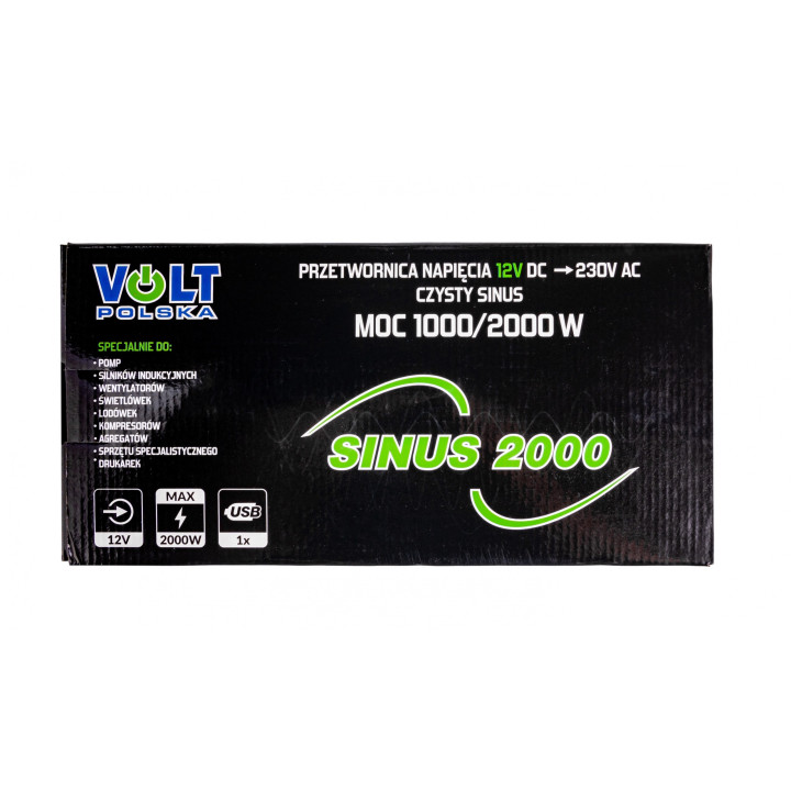 Invertoare auto, Invertor auto convertor SINUS-2000 12V 1000 / 2000W 12 / 230V Volt 3SIP200012 -5, dioda.ro