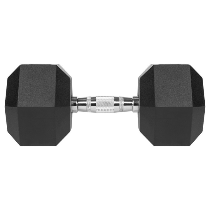 gantere dumbbell hex fonta cauciucata 22.5kg rebel acti