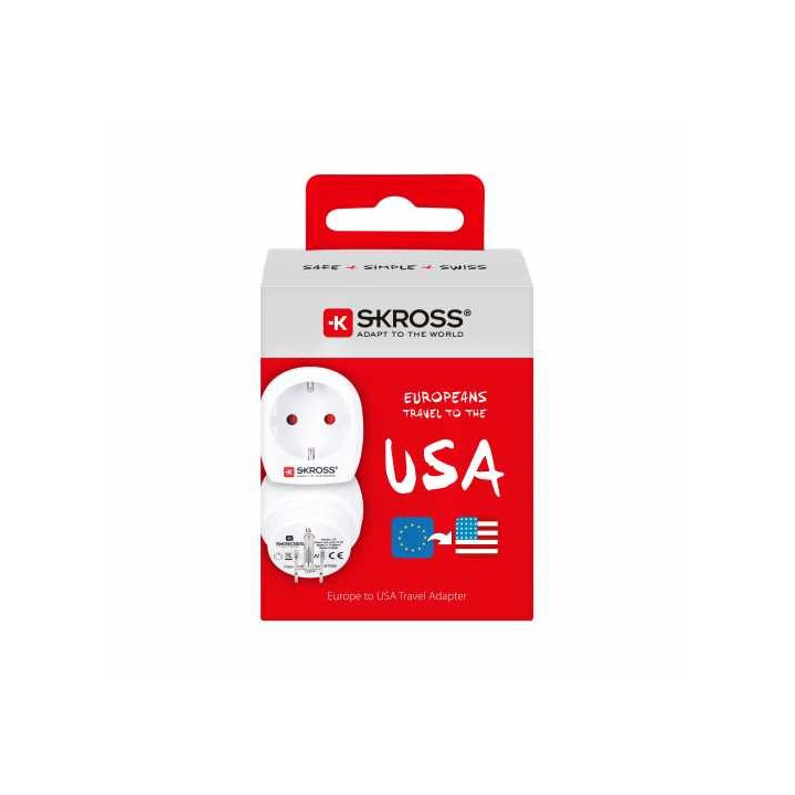 Transformatoare 220-110V, Adaptor priza EU - USA Skross Cod EAN: 7640166320050 -2, dioda.ro