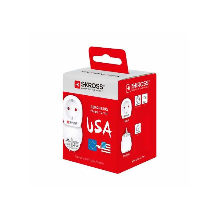 Transformatoare 220-110V, Adaptor priza EU - USA Skross Cod EAN: 7640166320050 -3, dioda.ro