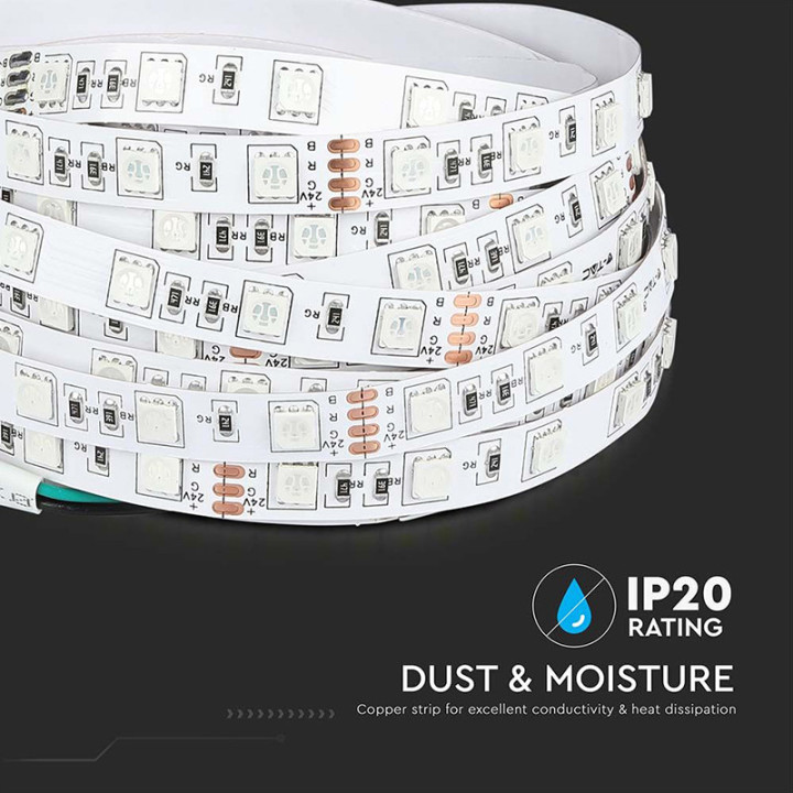 banda led 24vsmd5050 rgb 60led/m ip20 10m