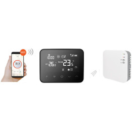 Electrice, Termostat ambient centrala termica / incalzire in pardoseala COMFORT WT-20 radio WIFI Compatibil Googl -4, dioda.ro