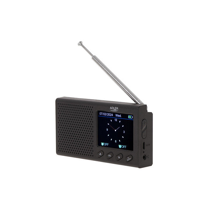 radio portabil cu ceas ad 1198 adler