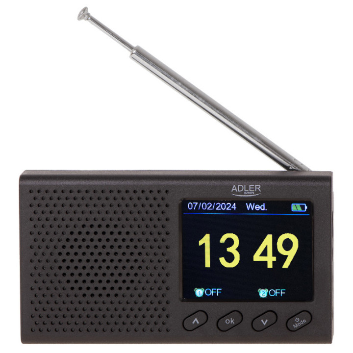radio portabil cu ceas ad 1198 adler