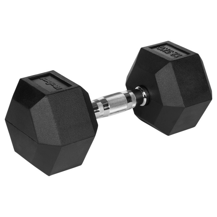 gantere dumbbell hex fonta cauciucata 2x12.5kg rebel ac