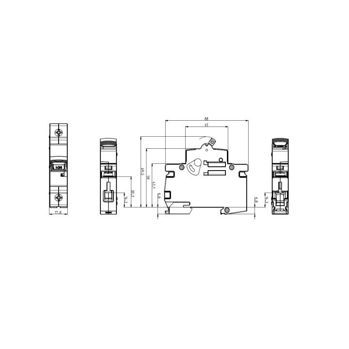 intrerupator de circuit etimat p6 3p+n c4 001900426