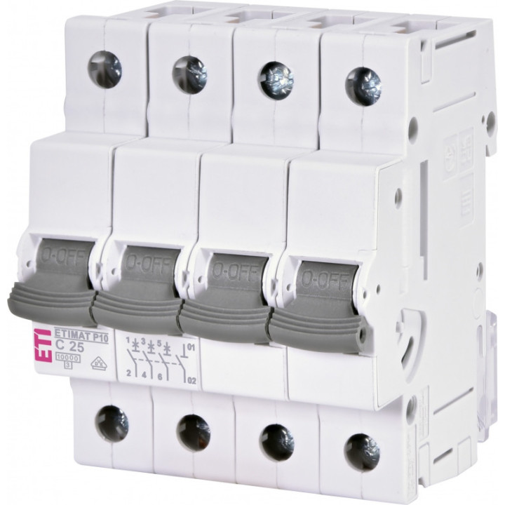 intrerupator de circuit etimat p10 3p+n c25 001901432