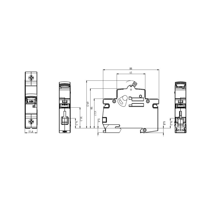 intrerupator de circuit etimat p10-dc 1p c6 001903027