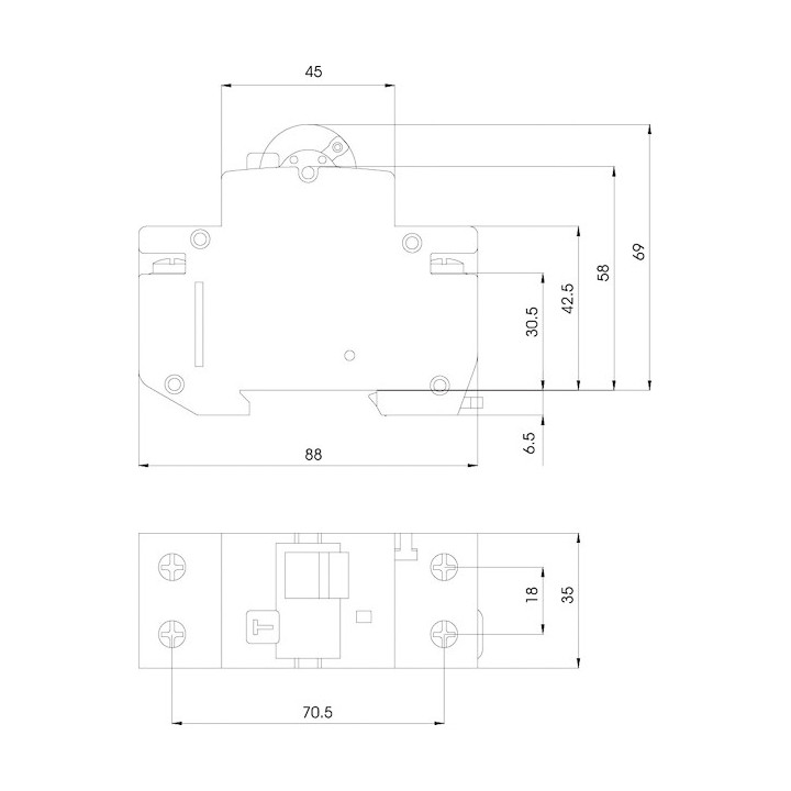 diferential rcbo kzs-2m a c25/0.01 002173236