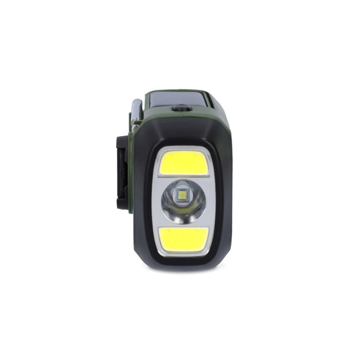 radio portabil de urgenta, dab+, fm, 5w, ecran 1,46", panou solar, negru/verde, nedis