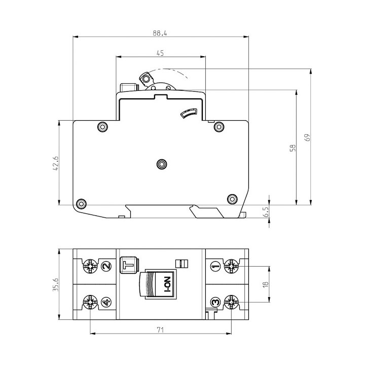 diferential rcbo kzs-2m2p a b32/0.03 002172508