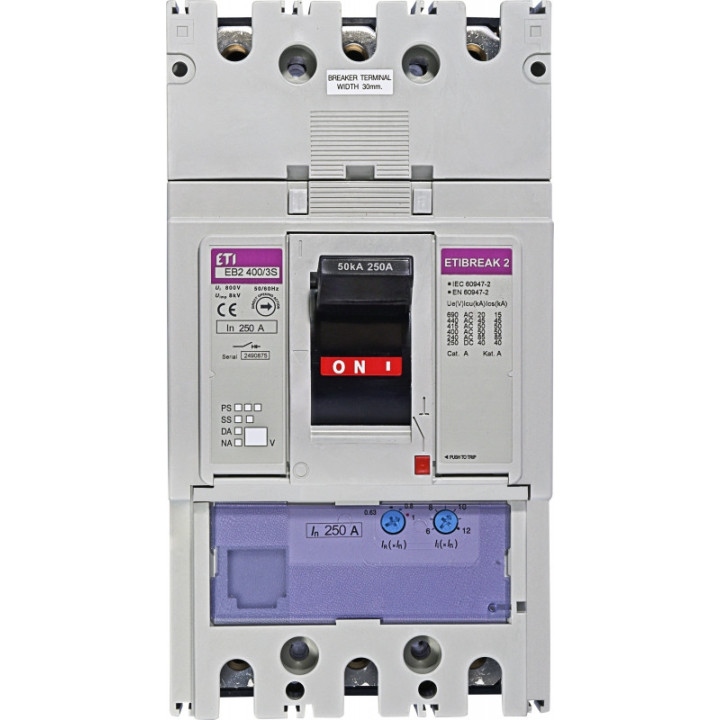 intrerupator de circuit in car eb2 400/3s 250a 3p 004671101