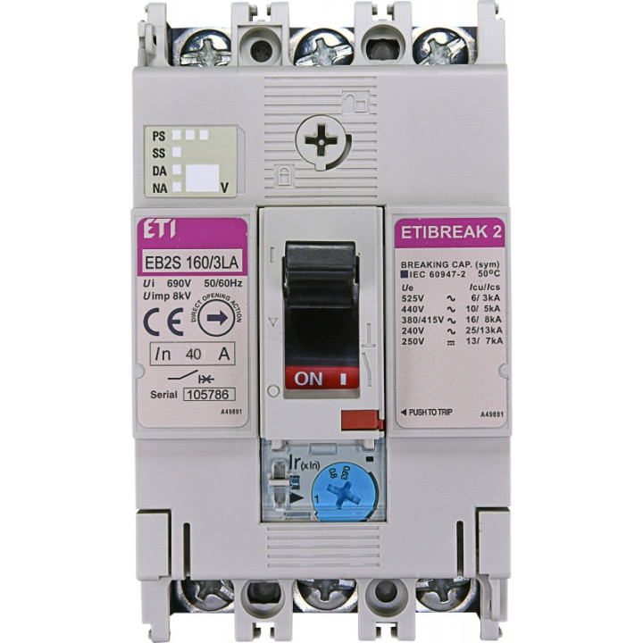 intrerupator de circuit in car eb2s 160/3la 40a 3p 004671880