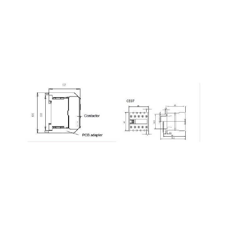 miniatura contactor ce07.01-230v-50/60hz 004641013