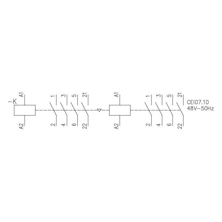miniatura contactor-reversibil cei07.10-48v-50hz/60hz 004641621