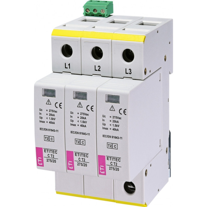 protectie supratensiuni etitec c t2 275/20 3+0 rc 002440400