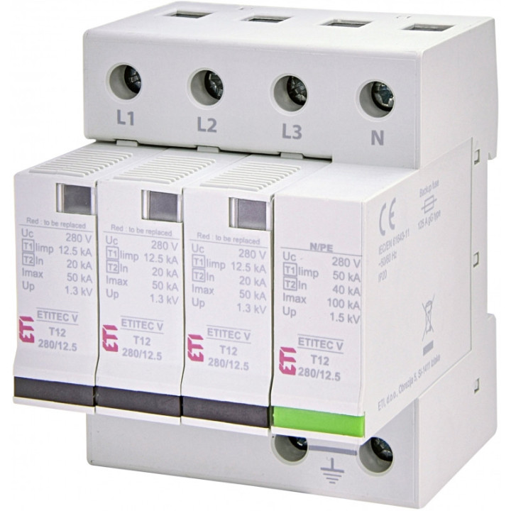 protectie supratensiuni etitec v t12 280/12,5 3+1 rc 002442918