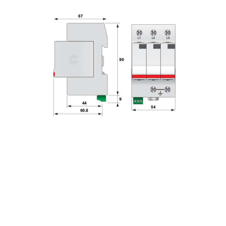 protectie supratensiuni etitec v t2 255/20 3+0 002442955