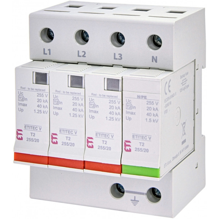 protectie supratensiuni etitec v t2 255/20 3+1 rc 002442963