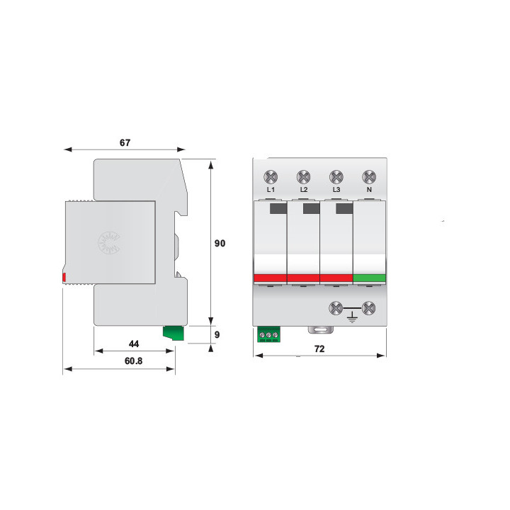 protectie supratensiuni etitec v t2 255/20 3+1 rc 002442963