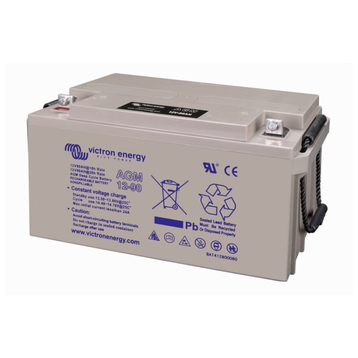 victron energy agm deep cycle battery (m6) 12v/90ah