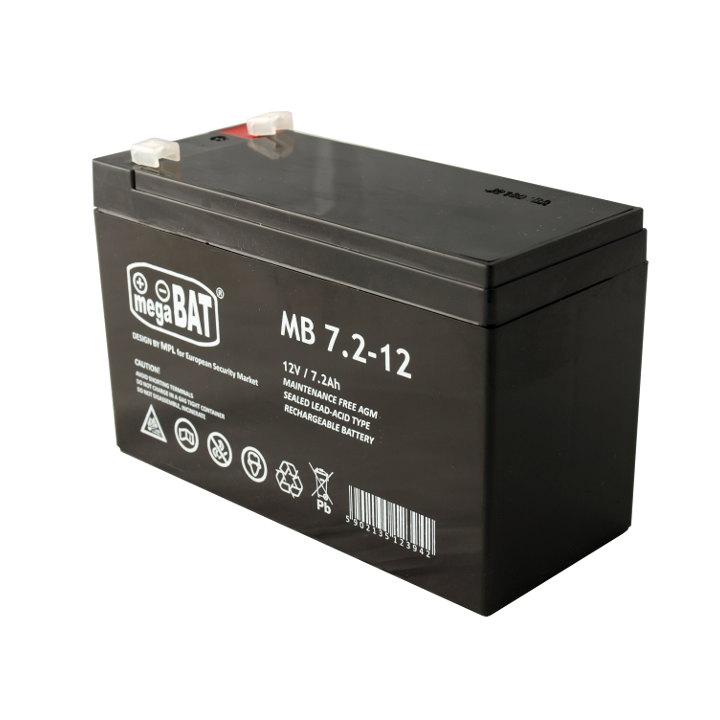 Acumulator VRLA MB 7,2-12 (151/65/94mm) MB 7.2-12 - MEGABAT
