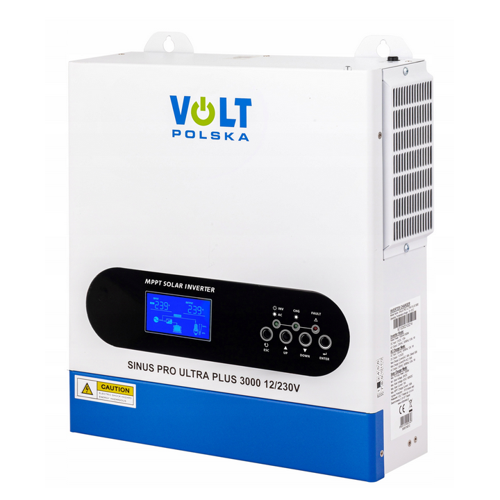 Invertor Off-Grid , Sinus Pro Ultra Plus 3000 12/230V (1500/3000W) + 100A MPPT (30-500V), Sinus Pur, Volt Polska