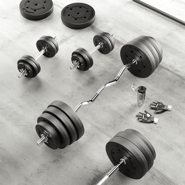bara dreapta barbell 120cm 4.7kg rebel active
