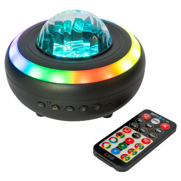 boxa portabila cu efect astro si led
