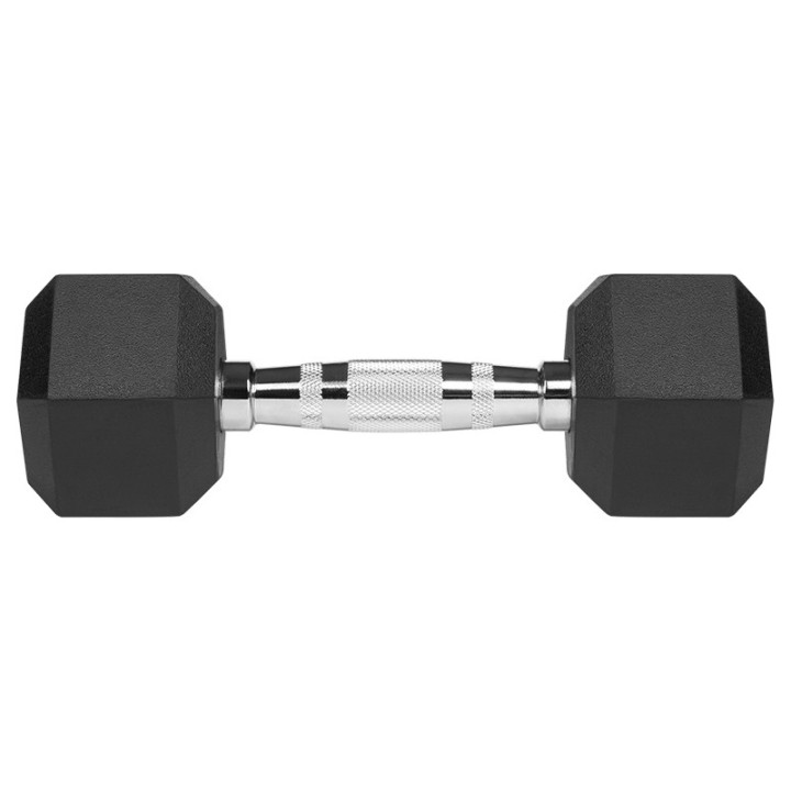 gantere dumbbell hex fonta cauciucata 2x4kg rebel activ