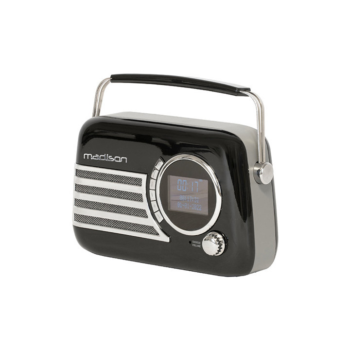 radio fm/dab portabil vintage 40w cu functie bluetooth/aux