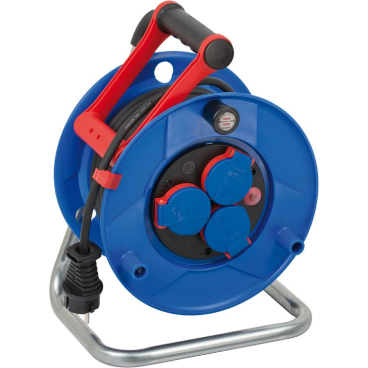 prelungitor exterior brennenstuhl garant cu tambur, 3 prize, at-n05v3v3-f 3g1,5, 25m, ip44