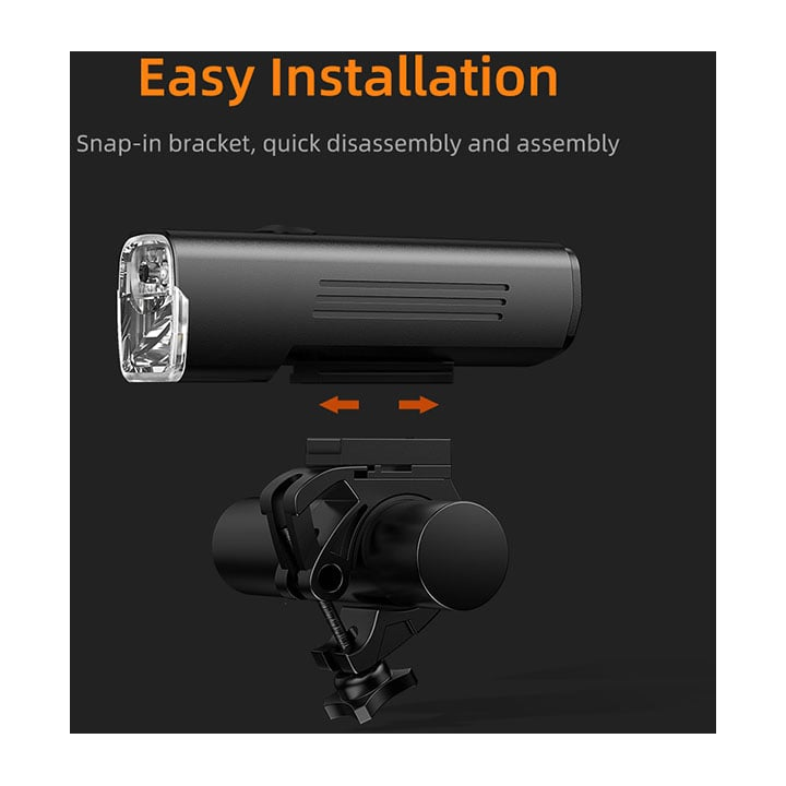 lanterna led pentru bicicleta supfire bl12, 200m, 1200lm, acumulator 4800 mah, usb-c