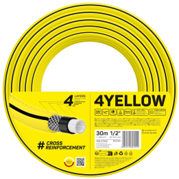 furtun pentru gradina cellfast 4yellow 1 2  , 30m, 4 straturi, protectie uv, antirasucire