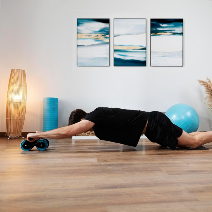 roata abdominala cu revenire cecotec drumfit ab fit, covoras antialunecare inclus