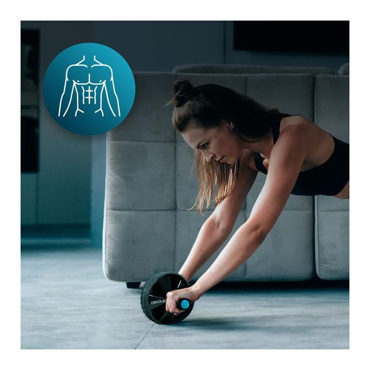 roata abdominala cecotec drumfit ab, covoras antialunecare inclus