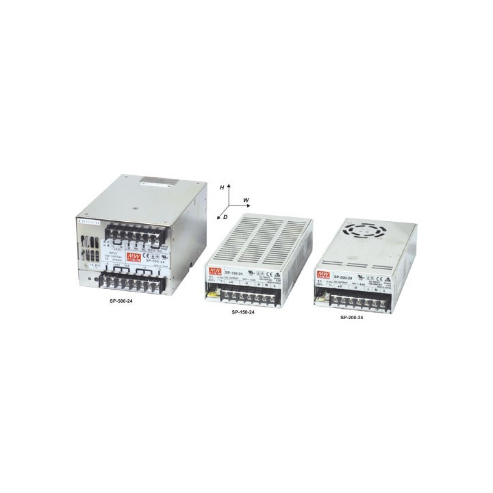 Surse  alimentare industriale, Sursă în comutaţie 48V 3,3A Conex.electr:bandă cu cleme RS-150-48 -4, dioda.ro