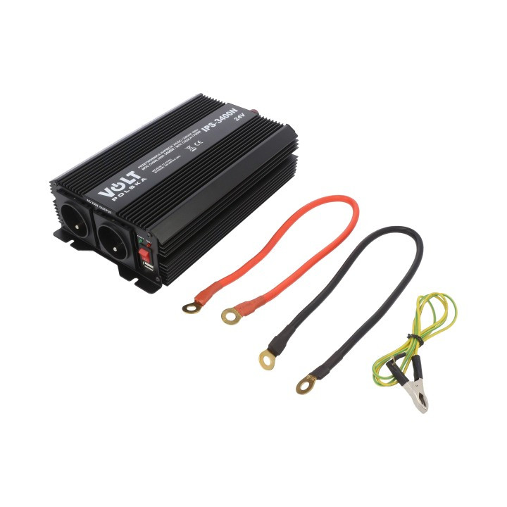 Invertoare auto, Invertor auto dc/ac 1500W Uieş: 230VAC 10,5÷15,5VDC 92% 24V IPS3000/24V-N 3IPSN34024 -1, dioda.ro