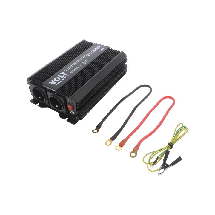 Invertoare auto, Convertor: auto dc/ac 1300W Uieş: 230VAC 21÷31VDC 255x160x70mm 3IPSN26024 IPS2600/24V-N -1, dioda.ro