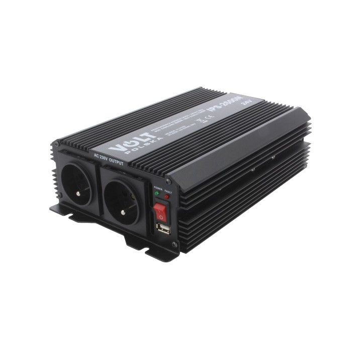 Invertoare auto, Convertor: auto dc/ac 1300W Uieş: 230VAC 21÷31VDC 255x160x70mm 3IPSN26024 IPS2600/24V-N -2, dioda.ro