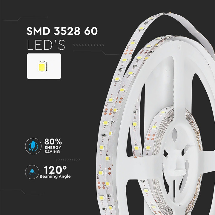 Lampi Iluminare, Bandă LED SMD3528 - 60LED, Alb rece IP20 -7, dioda.ro