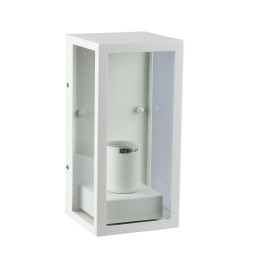 Lampi Iluminare, Lampă de perete 1*E27 Alb Mat Sticlă Clară -1, dioda.ro