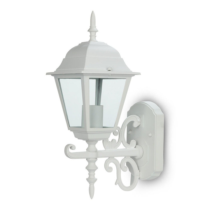 Lampi Iluminare, Corp iluminat grădină E27 Alb Mat Sus -1, dioda.ro